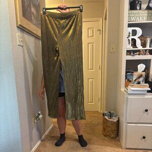 GOLD METALIC  PALAZZO PANTS XL